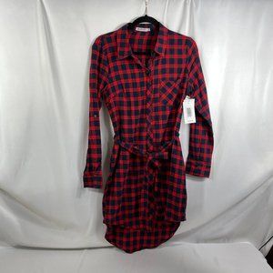 Just Fab Size Medium Flannel Dress/Tunic NWT